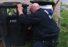 Man Thinks He’s Rescuing A Puppy, Reaches Behind Trash Can For More
